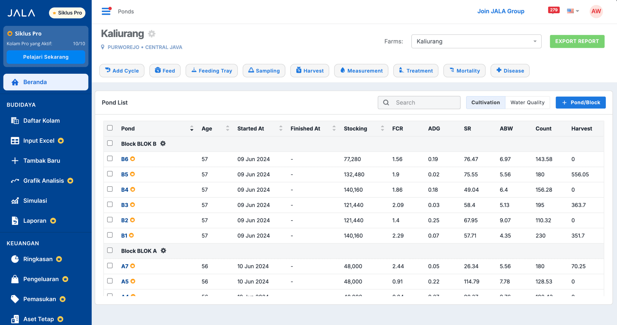 Farm Block Feature - JALA App