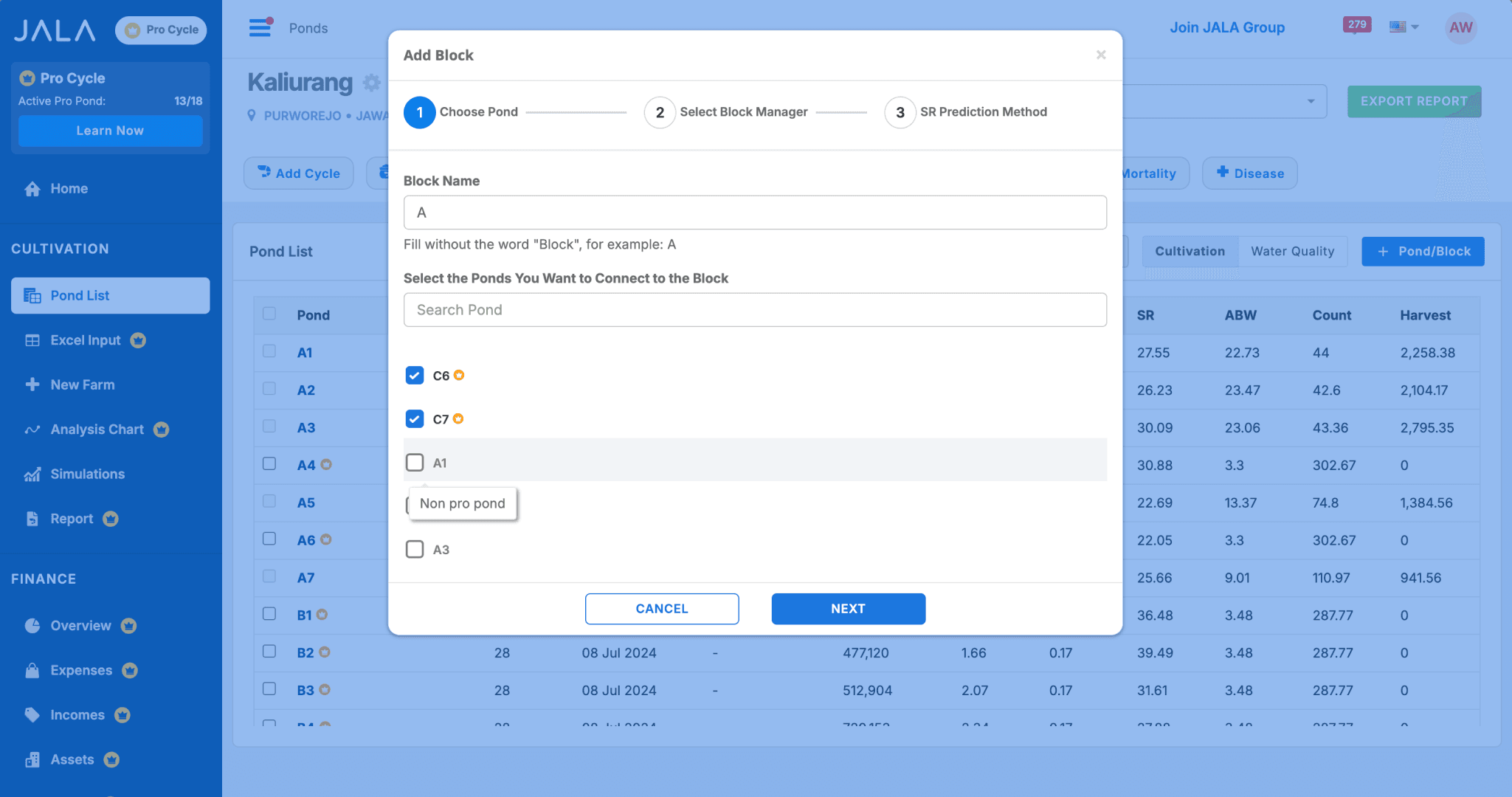 Farm Block Feature - JALA App