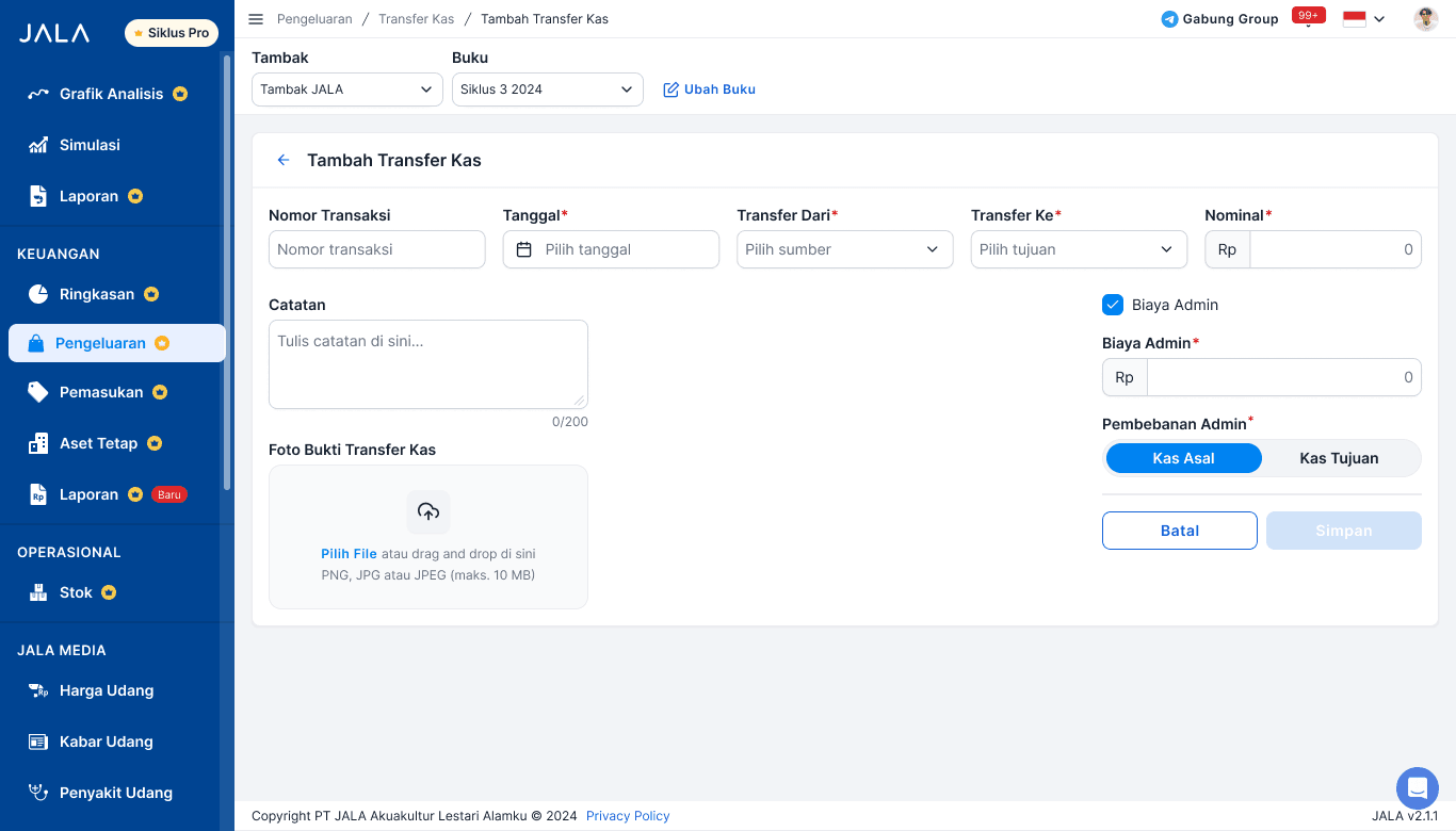 Isi informasi transfer