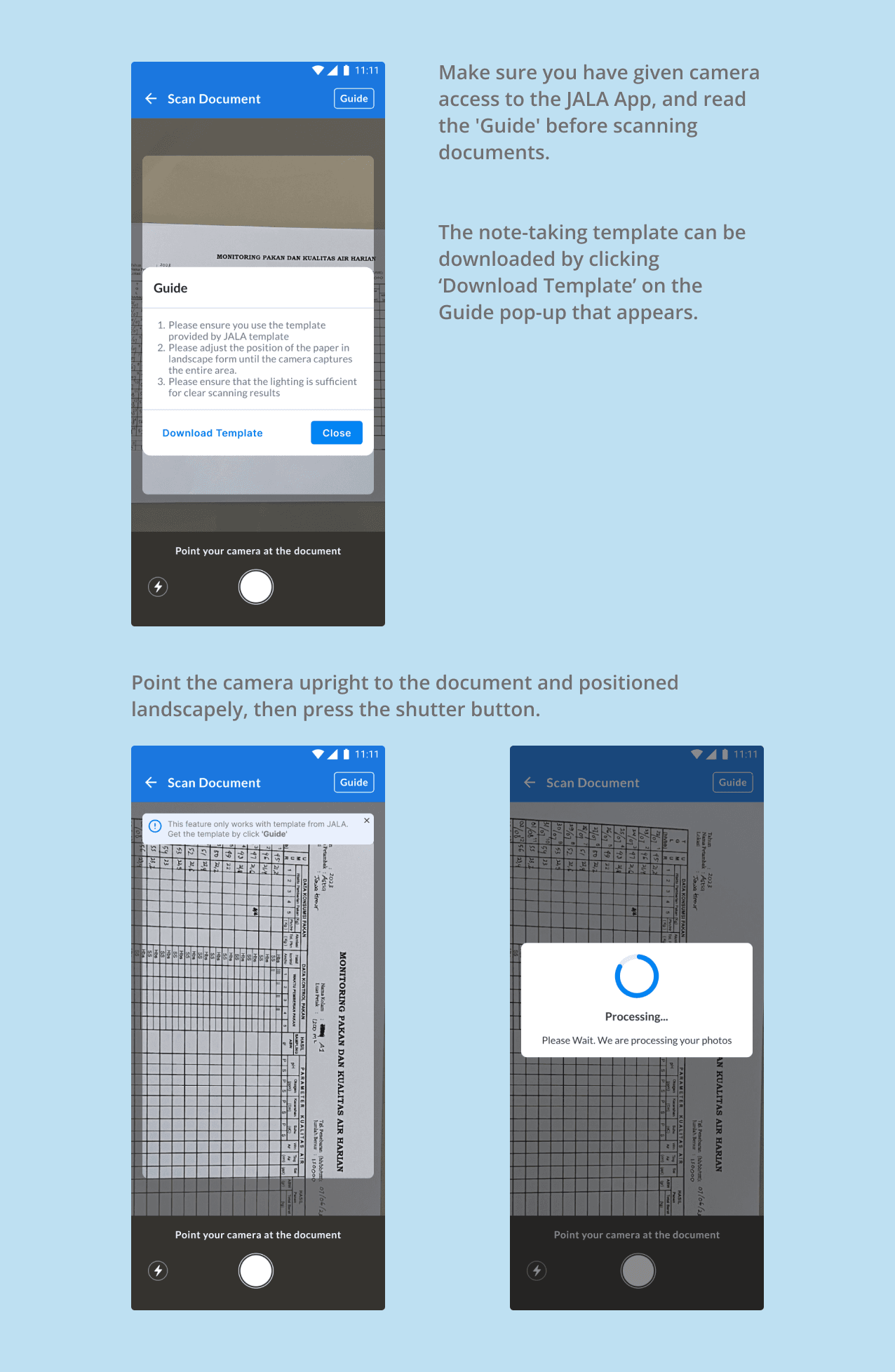 Scan Document Feature JALA App